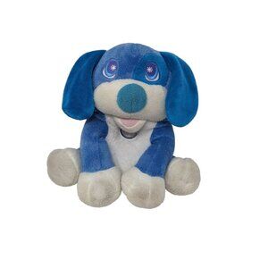 Flashlight Friends Blue White Puppy Dog Plush Stuffed Animal Soft Toy 10"